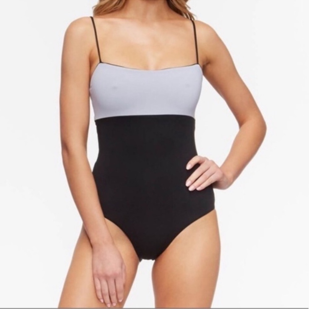 NWT Anthropologie x Tavik Scarlett Colorblock One-Piece Swimsuit, size s - Picture 2 of 10